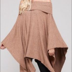 Women’s Plus Poncho (Grey)